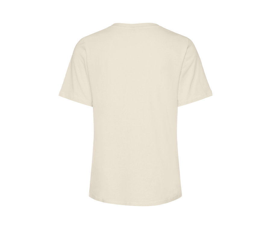 Cremefarbenes T-Shirt mit Print.