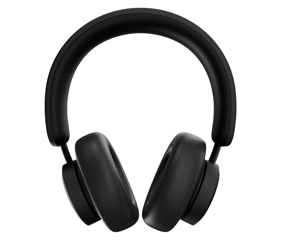 Schwarze Solarbetriebene Kopfhörer »Urbanista Los Angeles« auf weißem Hintergrund.