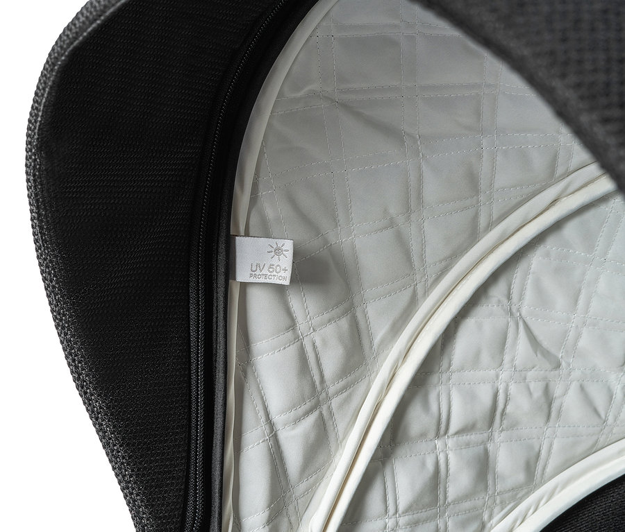 Detailansicht des Verdecks vom Osann Kombi-Kinderwagen »Vamos« mit UV 50+ Schutz.