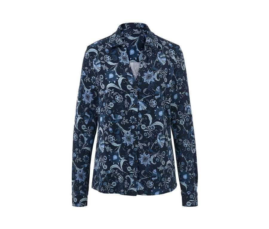 Bedrucktes Blusenshirt mit Knopfleiste.