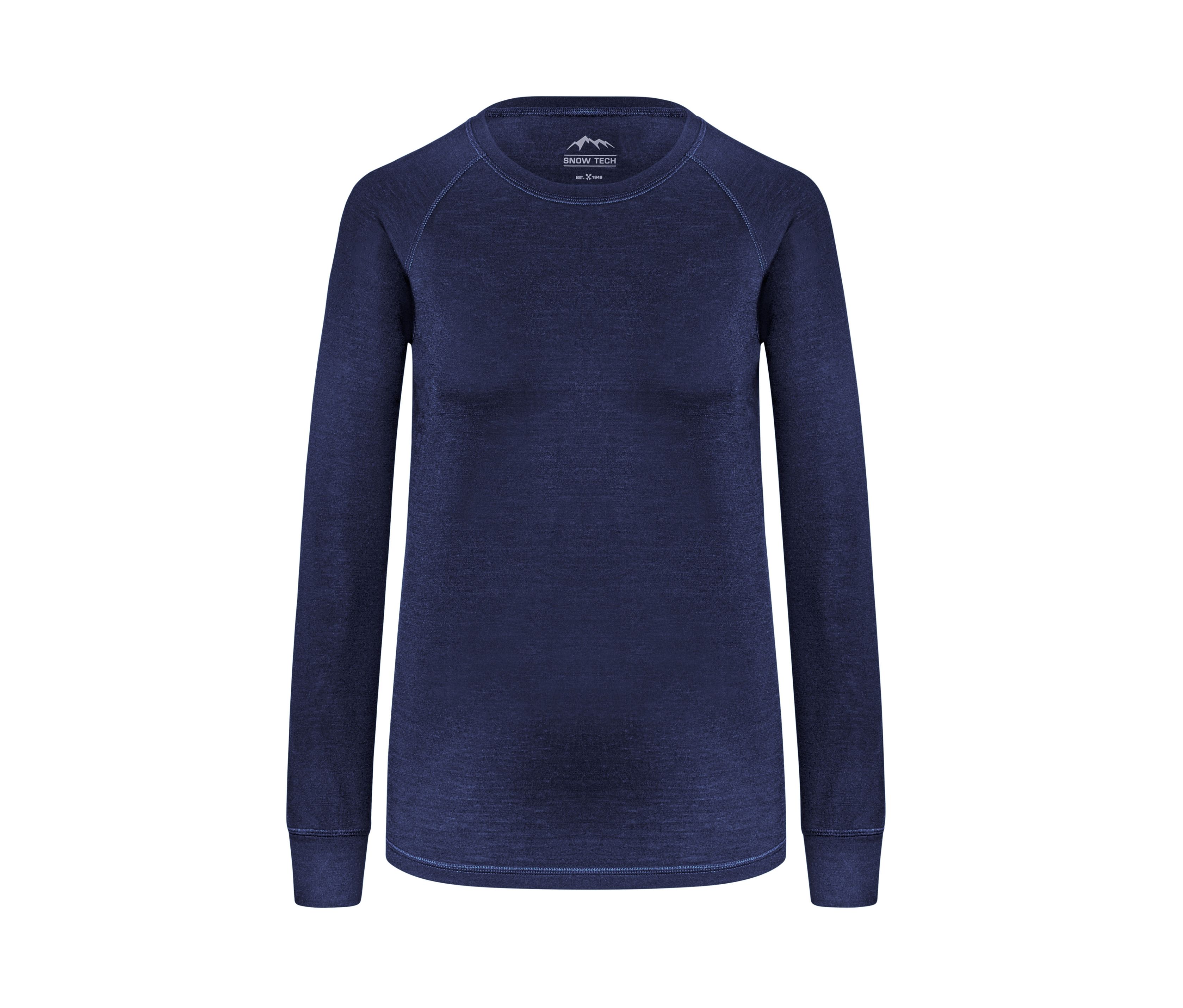 Tchibo - Shirt mit RWS-zertifizierter Wolle - Damen - Gr. L - dunkelblau