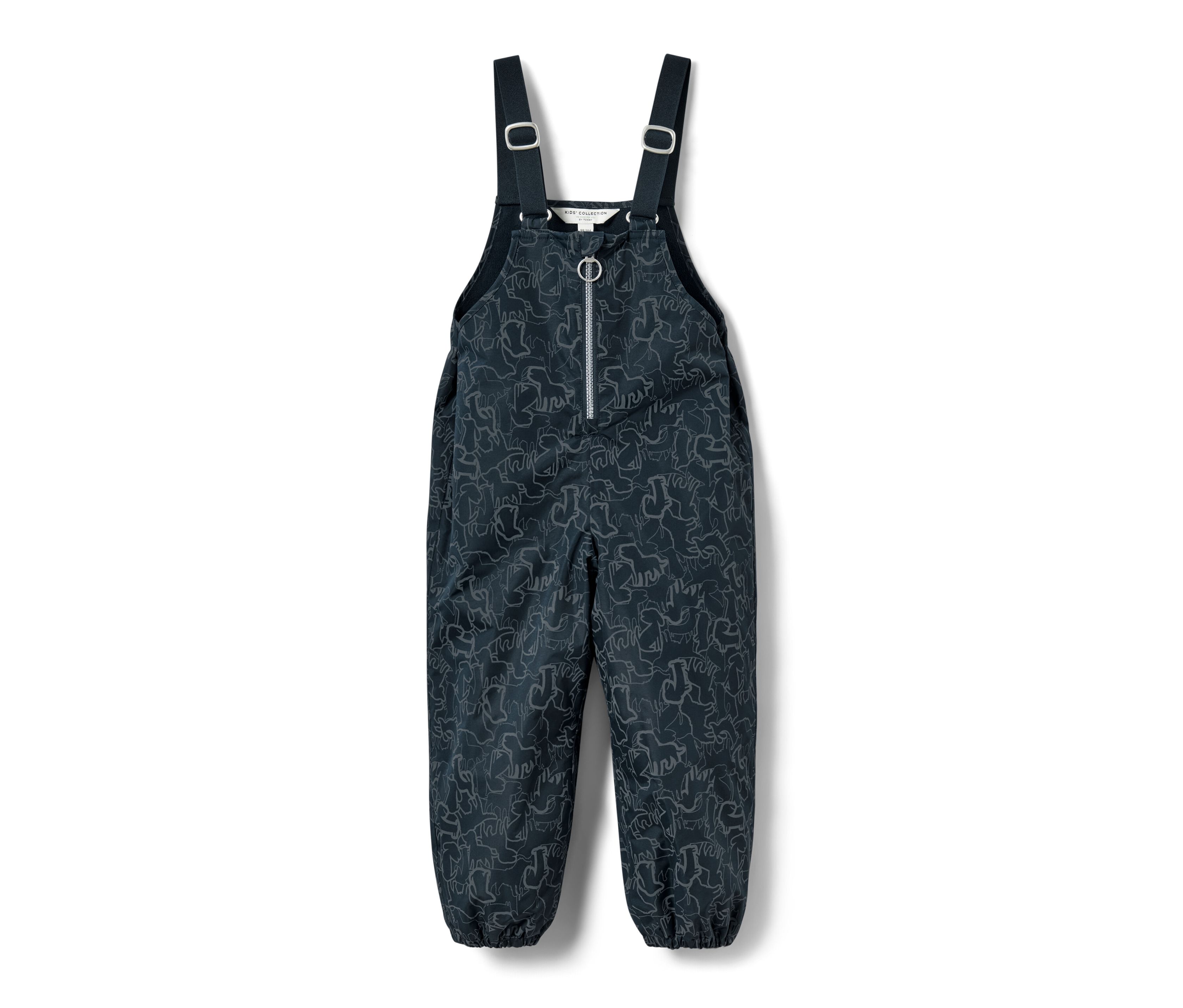 Tchibo - Kinder Thermo-Regenhose mit reflektierenden Elementen - Herren - Gr. 110/116 - silber/print