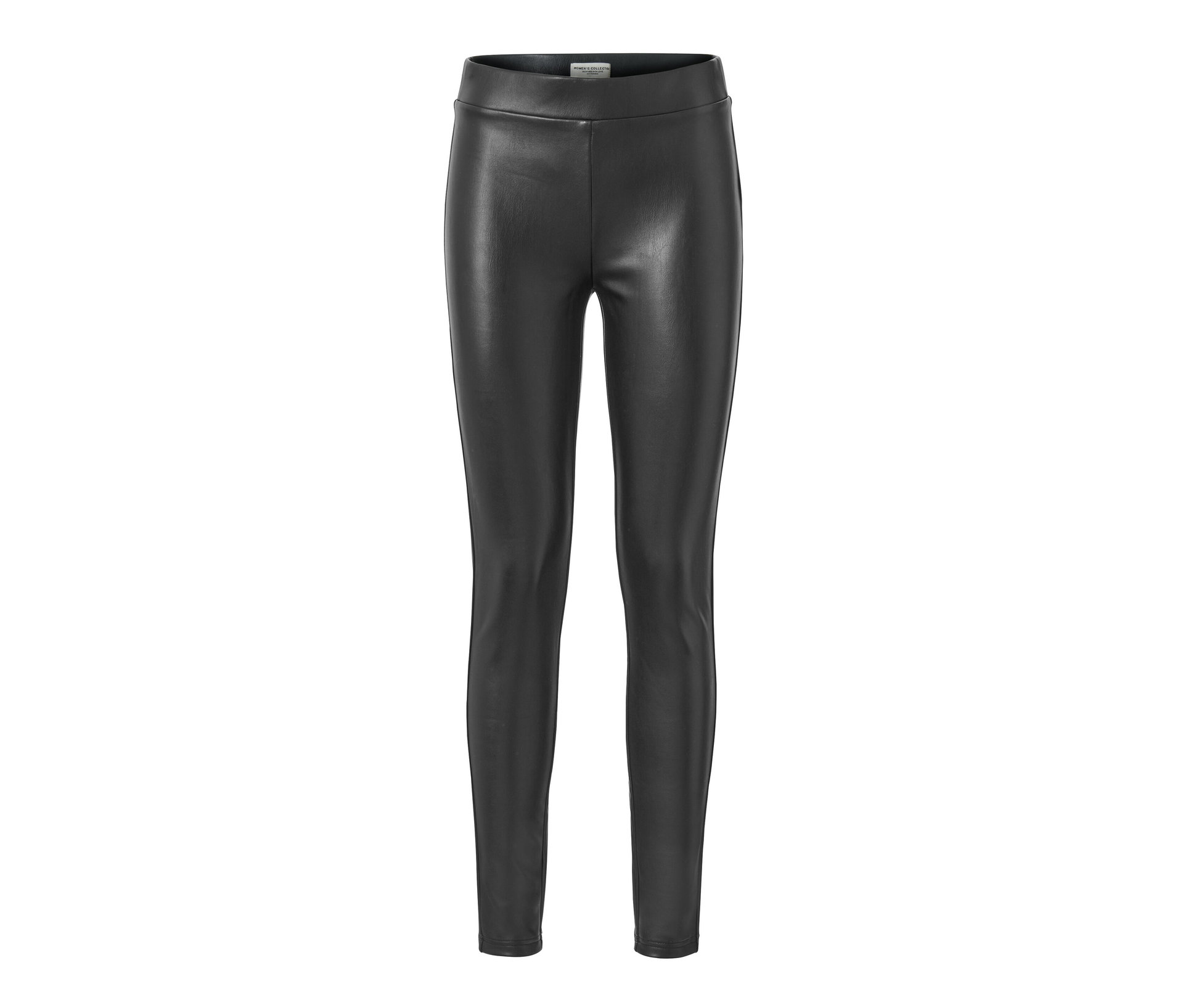 Leggings in Lederoptik - Damen - Gr. S - schwarz - schwarz