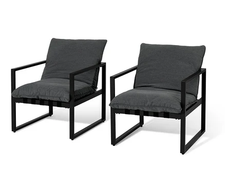 Zwei Relax-Sessel mit Creacryl®-Allwetterstoff.