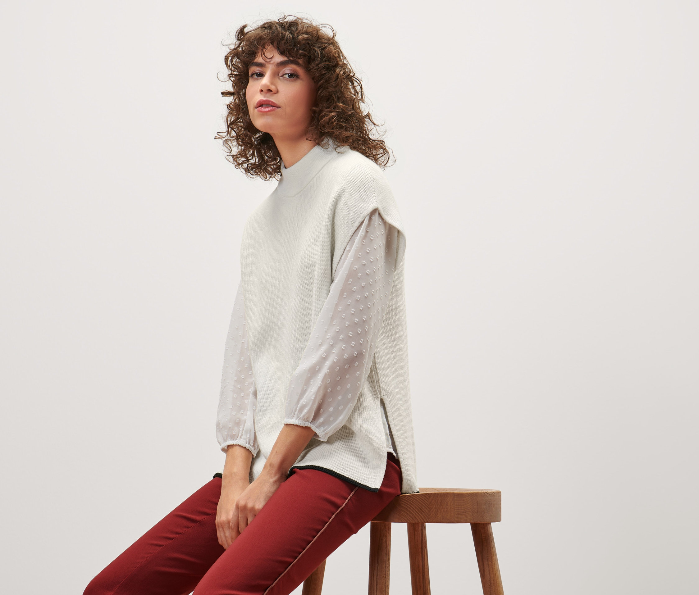 Thumbnail - Tchibo - Strick-Pullunder - Damen - Gr. L - creme