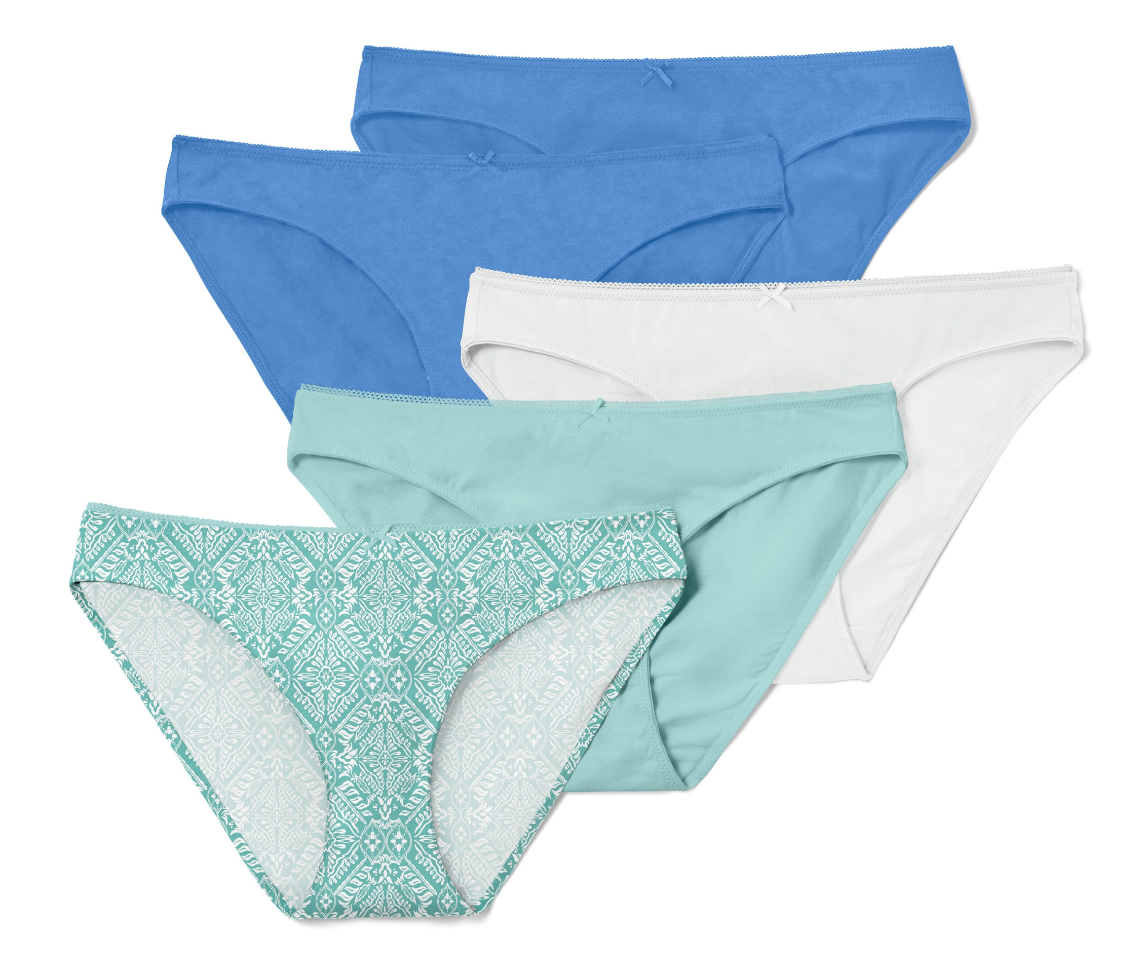 Tchibo - 5 Slips - Damen - Gr. M - weiß