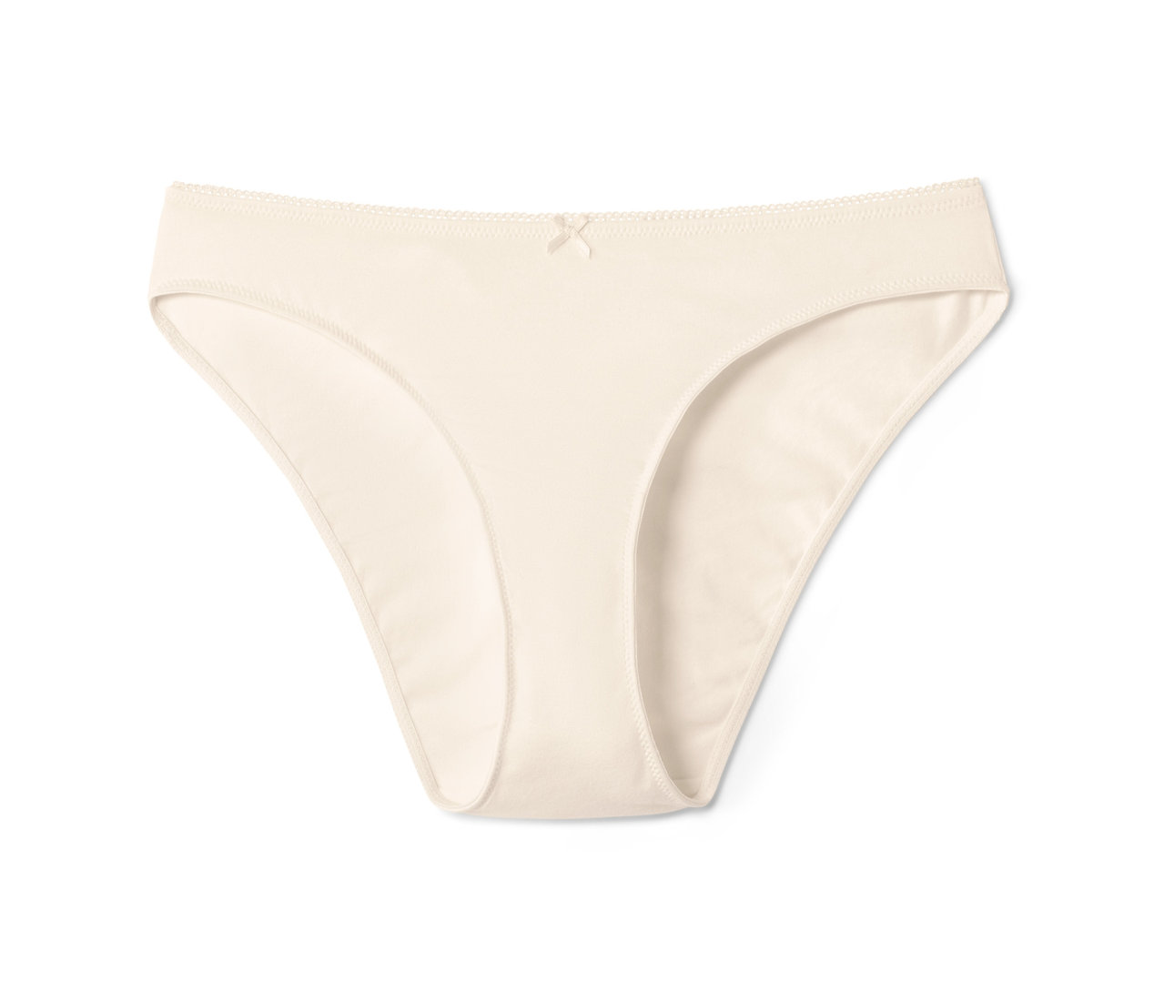 Einzelner, cremefarbener Slip aus einem 5er-Pack.