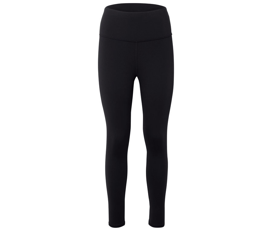 Schwarze Leggings mit hohem Bund.