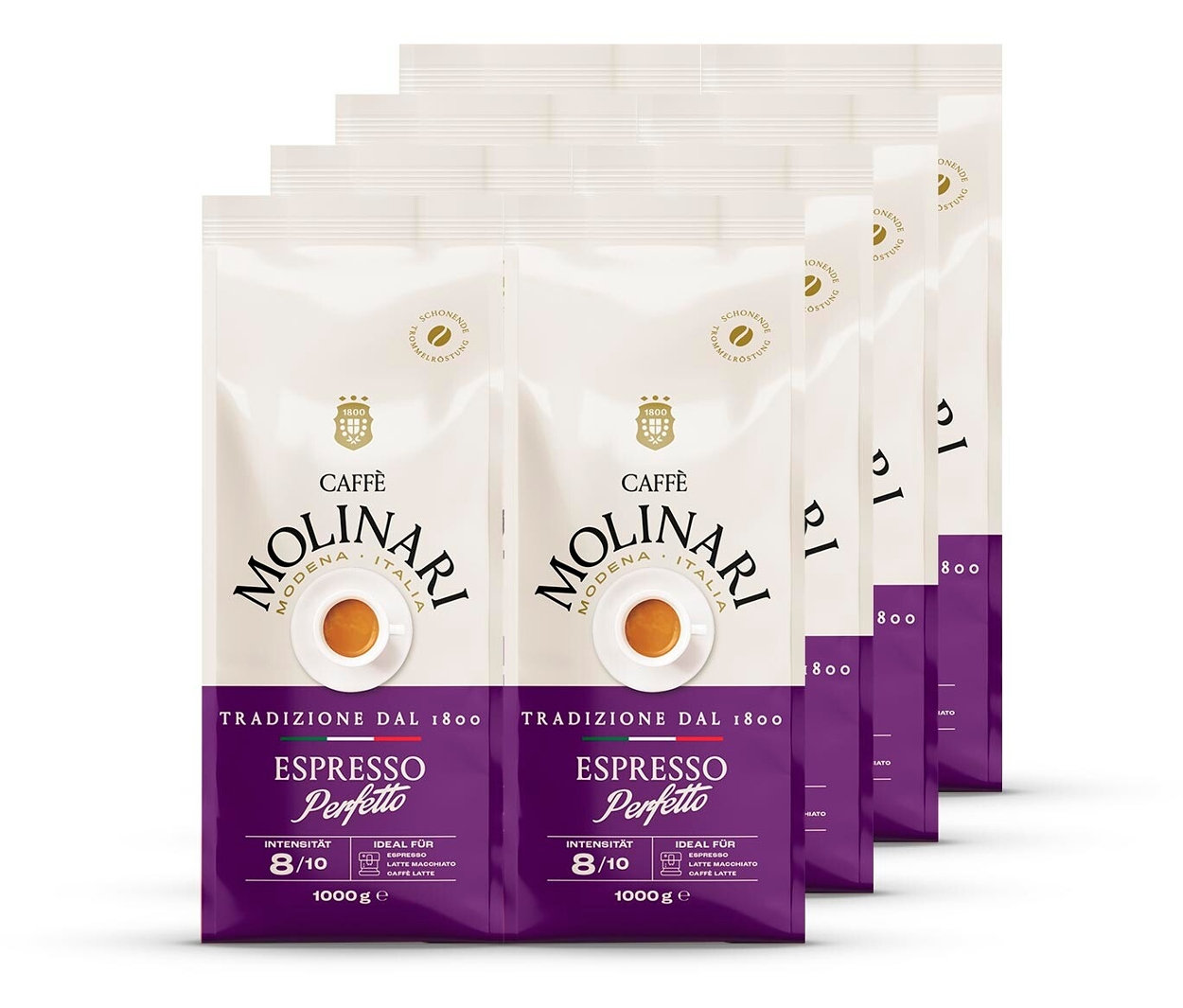 Espresso Ganze günstig Kaufen-Caffè Molinari Espresso Perfetto - 8 x 1 kg Ganze Bohne - Intensität: 8/10. Caffè Molinari Espresso Perfetto - 8 x 1 kg Ganze Bohne - Intensität: 8/10 <![CDATA[Caffè Molinari Espresso Perfetto - 8 x 1 kg Ganze Bohne Aufbewahrungshinwei