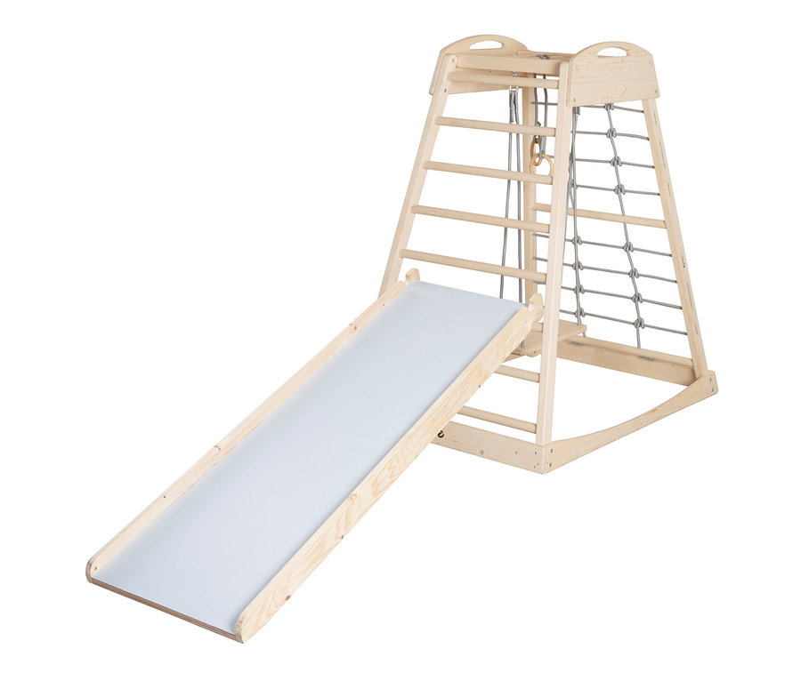 roba Rutschbrett mit Kletterwand und Netz.