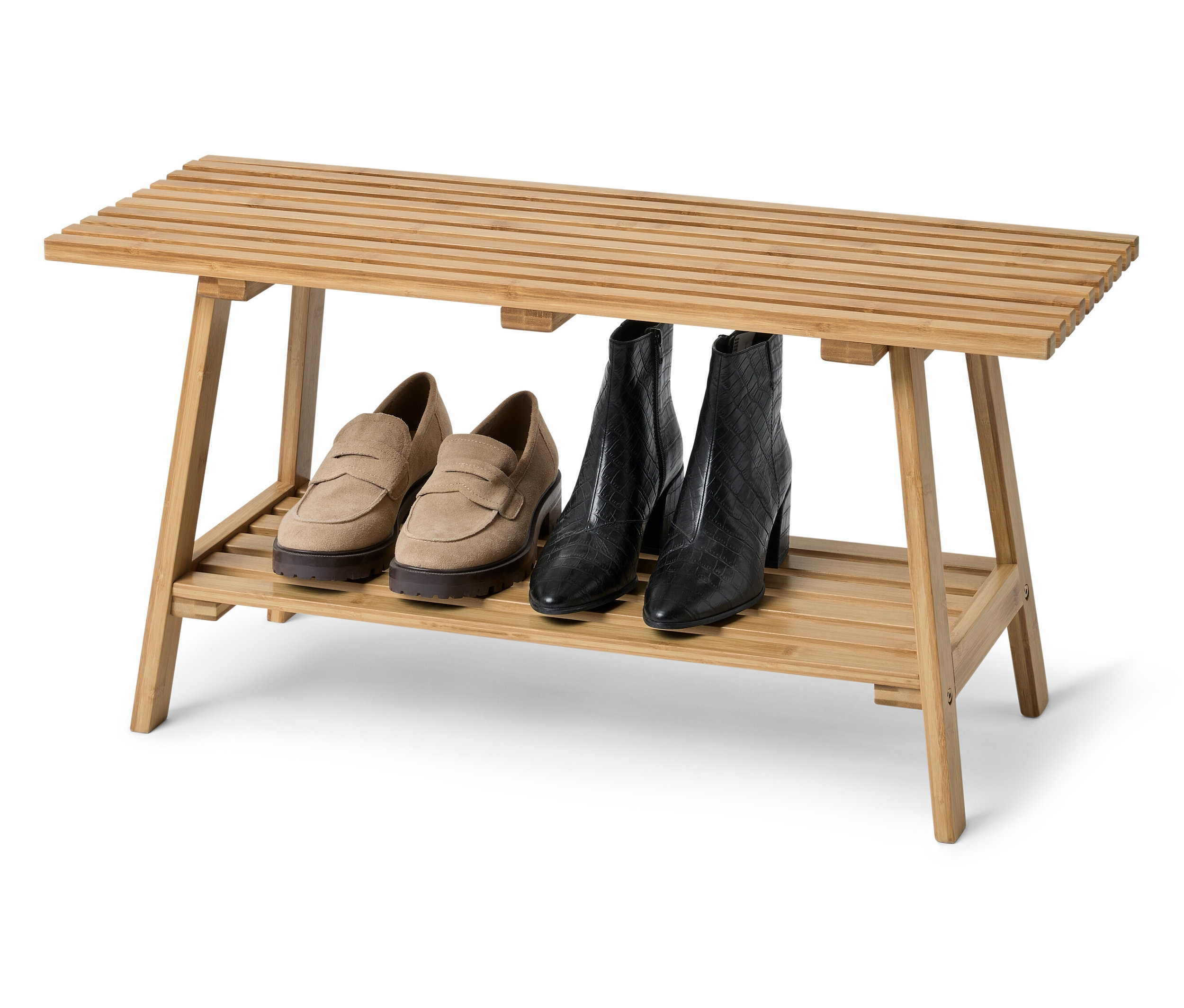 Tchibo - Bank »Holt« aus Bambus mit Lamellenelementen - 80x30x40cm - naturfarben -
