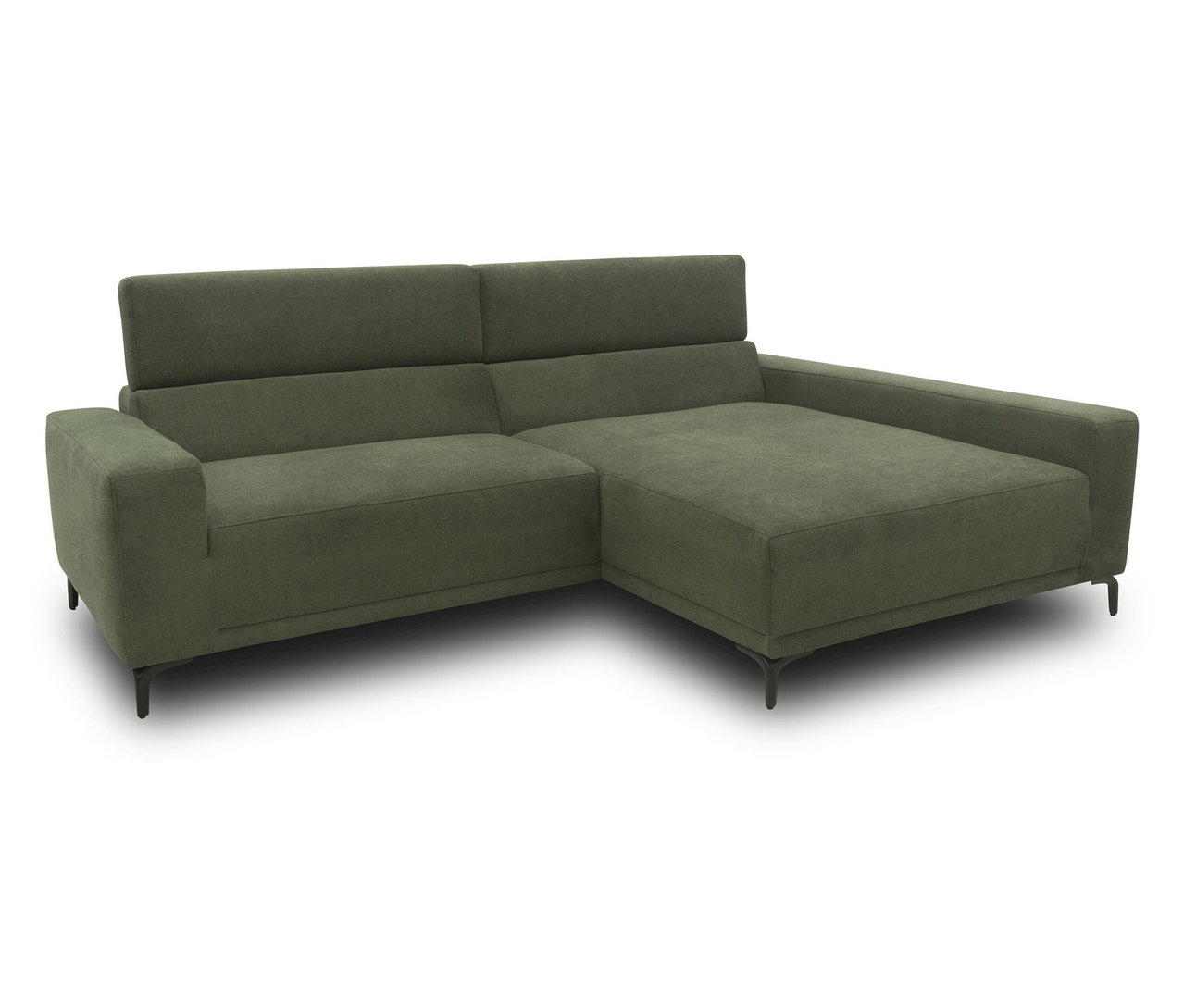 DOMO collection Sofa, grün, rechts im Bild.