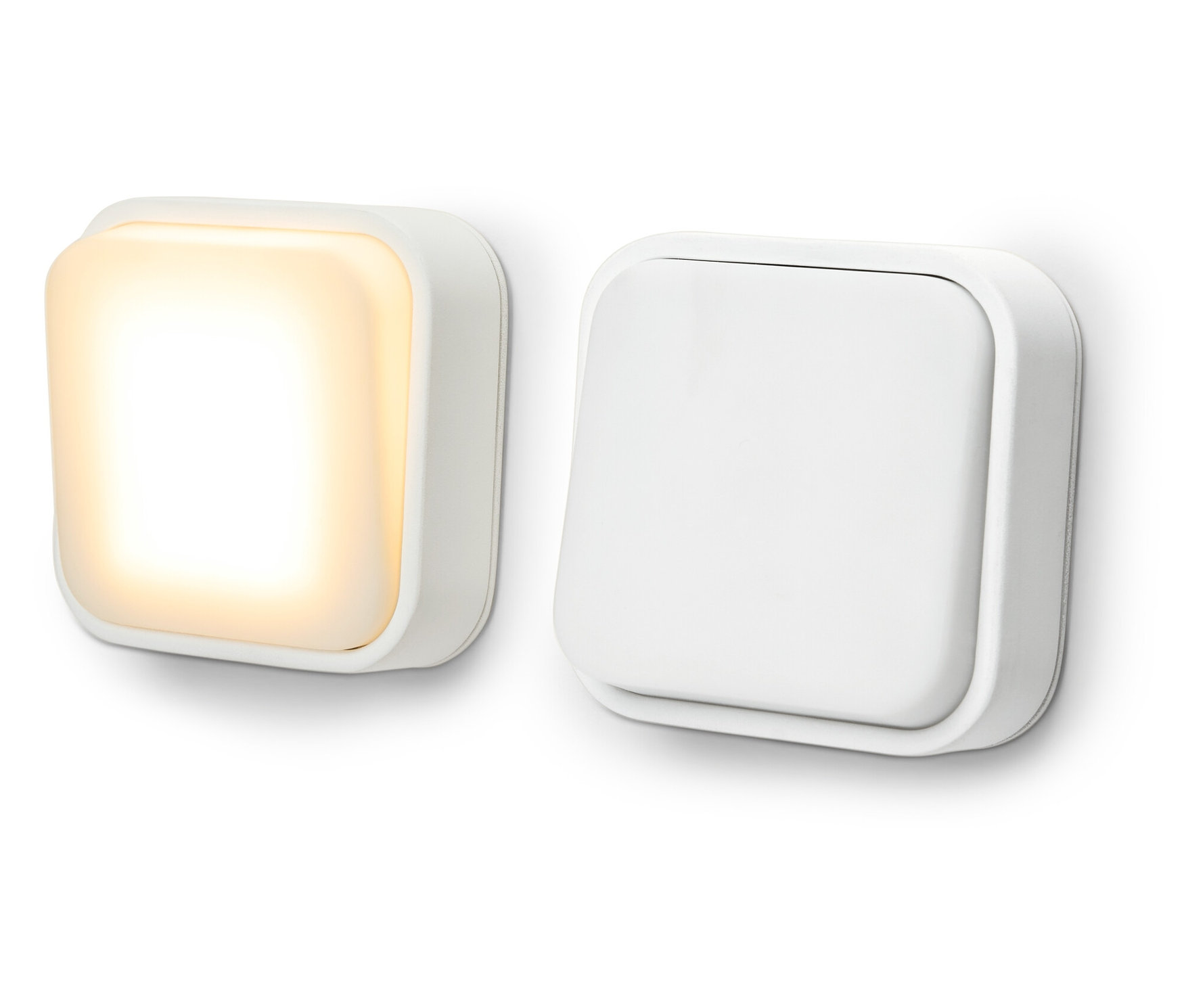 Tchibo - 2 LED-Schalterleuchten - 7,7x7,7x2,4cm - weiß -