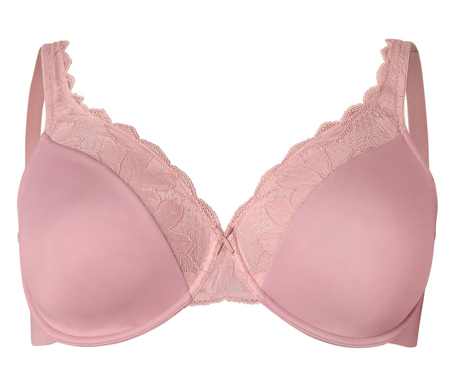 Rosa BH mit Spitze am oberen Rand der Cups.