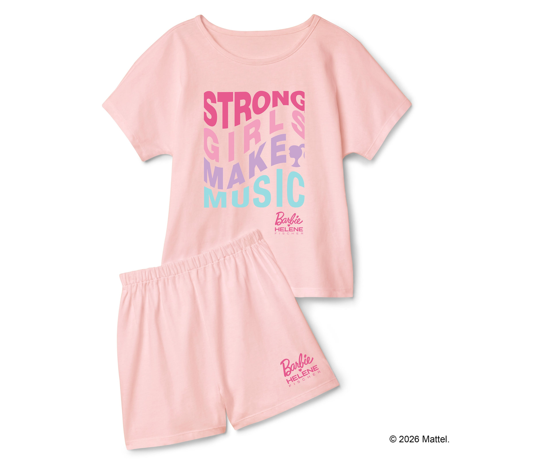 Tchibo - Barbie loves Helene Fischer Kinder-Pyjama - Gr. 146/152 - lila/print