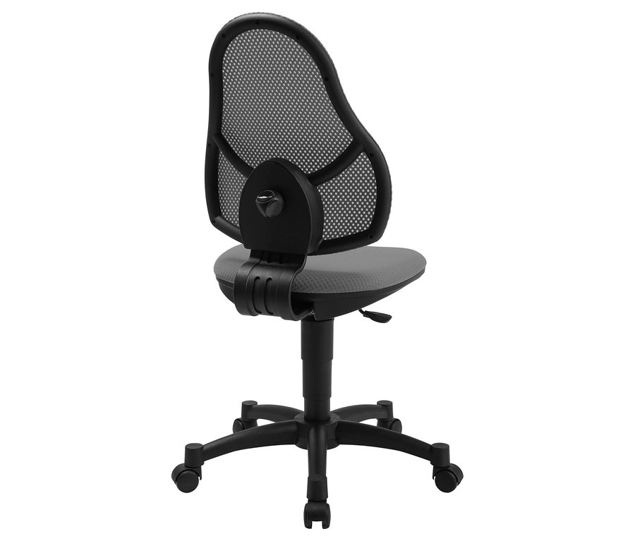 Grauer Topstar Stuhl »Open Art Junior« von hinten.