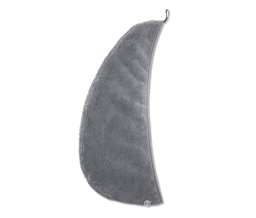 Graues Turban-Handtuch.