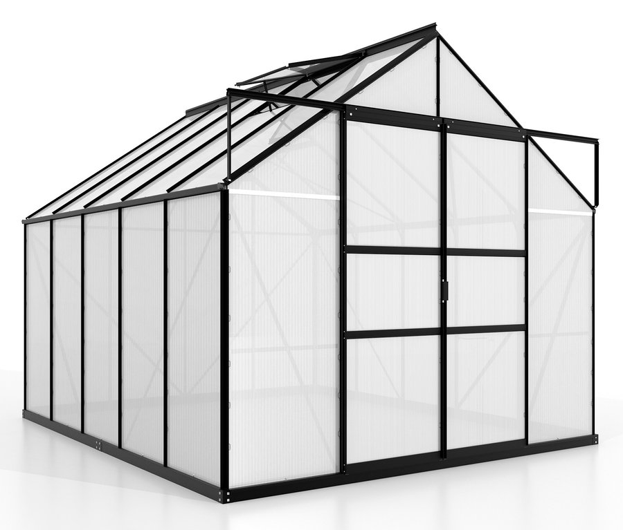 Vitavia Gewächshaus »Ares 8,3m²«, Hohlkammerplatten, 4 mm, inkl. Rahmenfundament.