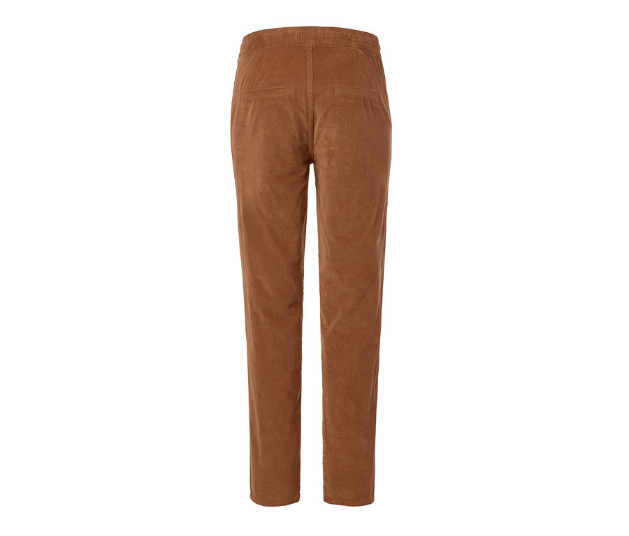 Rückansicht einer braunen Cord-Joggpants.