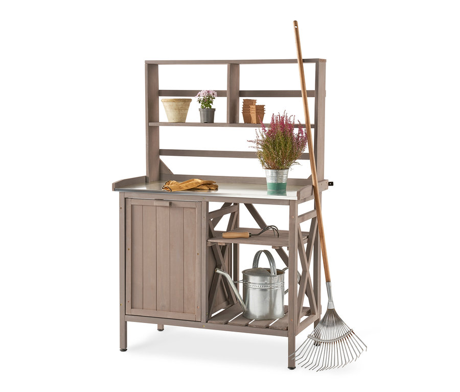 Pflanztisch mit Regal »JONTE« mit Gartenzubehör.