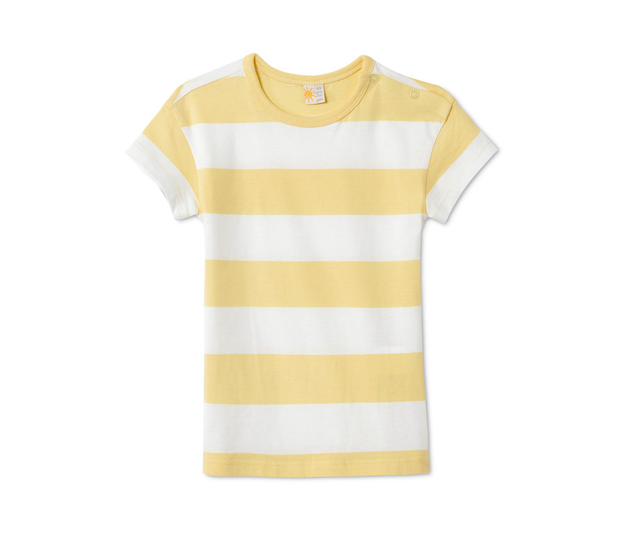 Gelb-weiß gestreiftes T-Shirt aus Bio-Baumwolle, 1 Stück aus einem Set von 3.