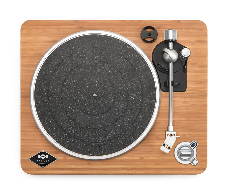 Draufsicht auf House of Marley »Stir It Up« Wireless-Plattenspieler mit Drehteller.