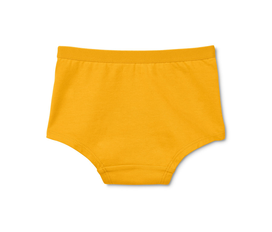 Ein einzelner goldgelber 3 Pantys auf weißem Hintergrund.