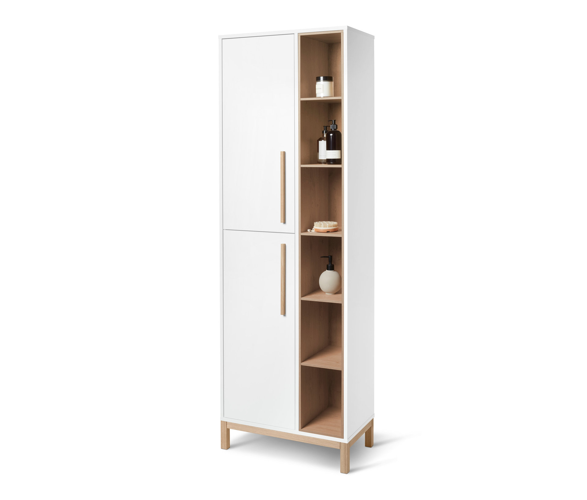 Tchibo - Bad-Hochschrank »Eklund« mit Seitenfach - 62,5x35x190cm - braun -