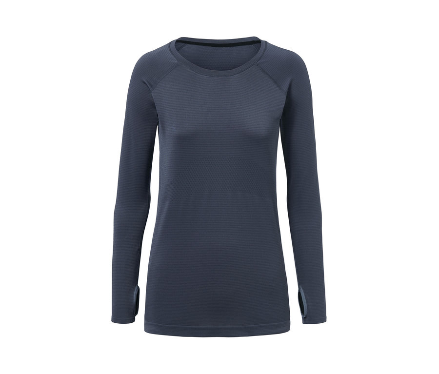 Ein dunkelblaues Seamless-Funktionsshirt.