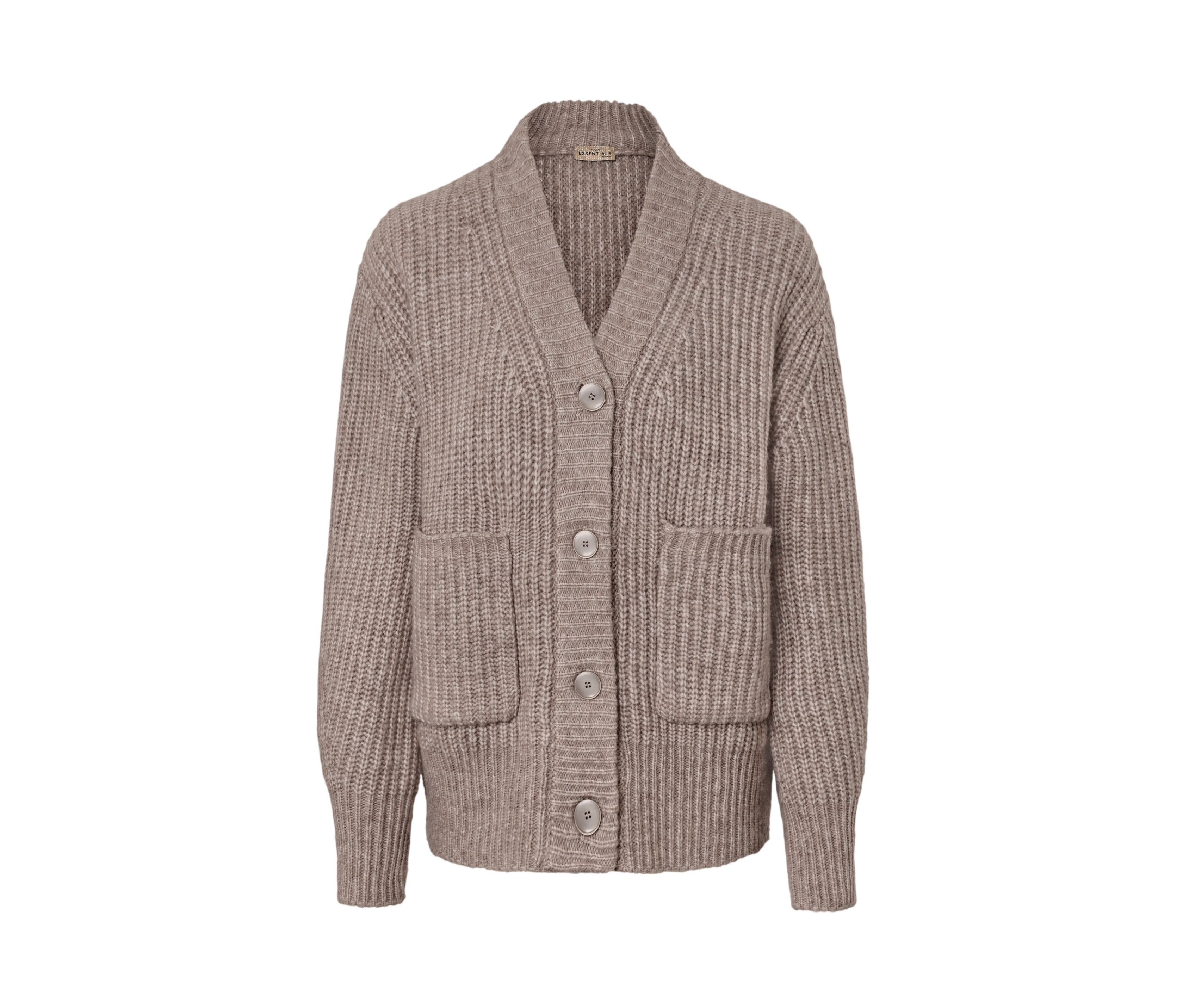 Tchibo - Grobstrick-Cardigan mit Wolle - Damen - Gr. XL - taupe