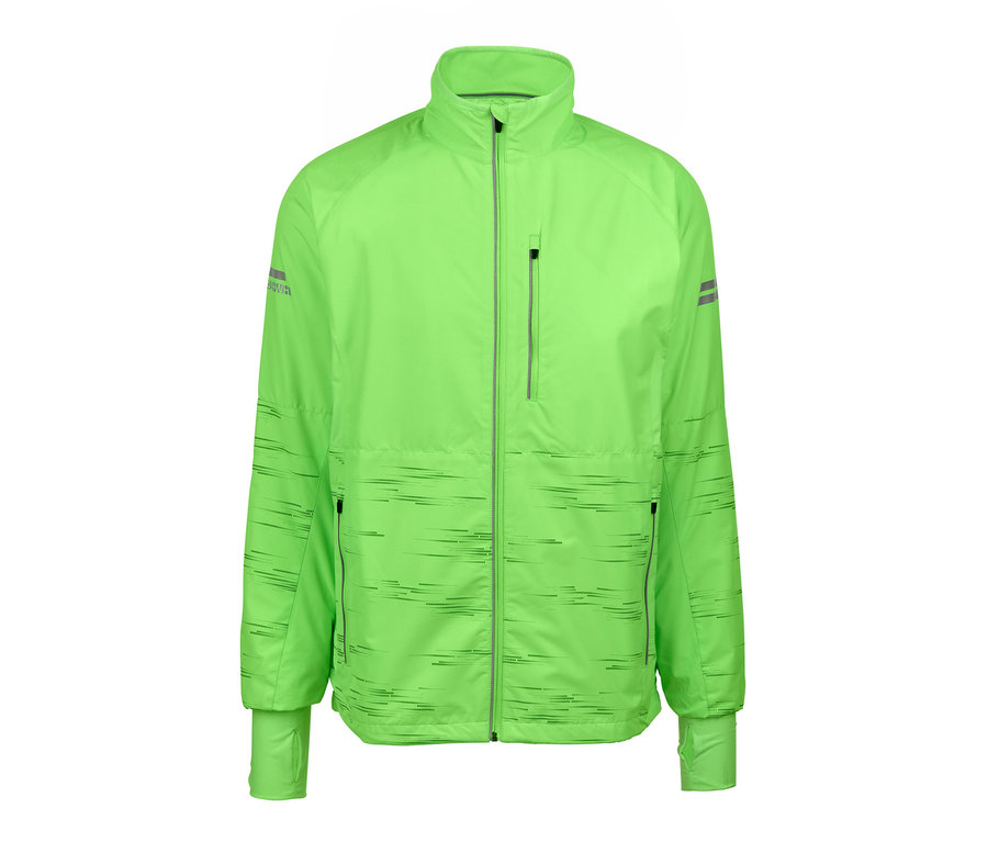 Grüne Windprotection-Funktionsjacke.