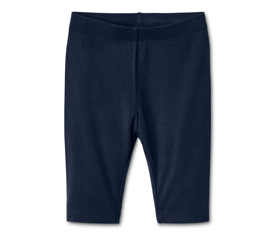 Blaue Leggings.