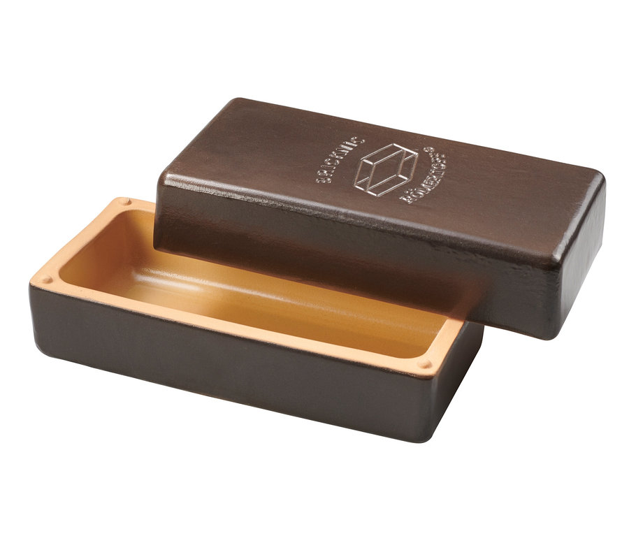 Brauner Römertopf »Brick BBQ Topf« mit Deckel.