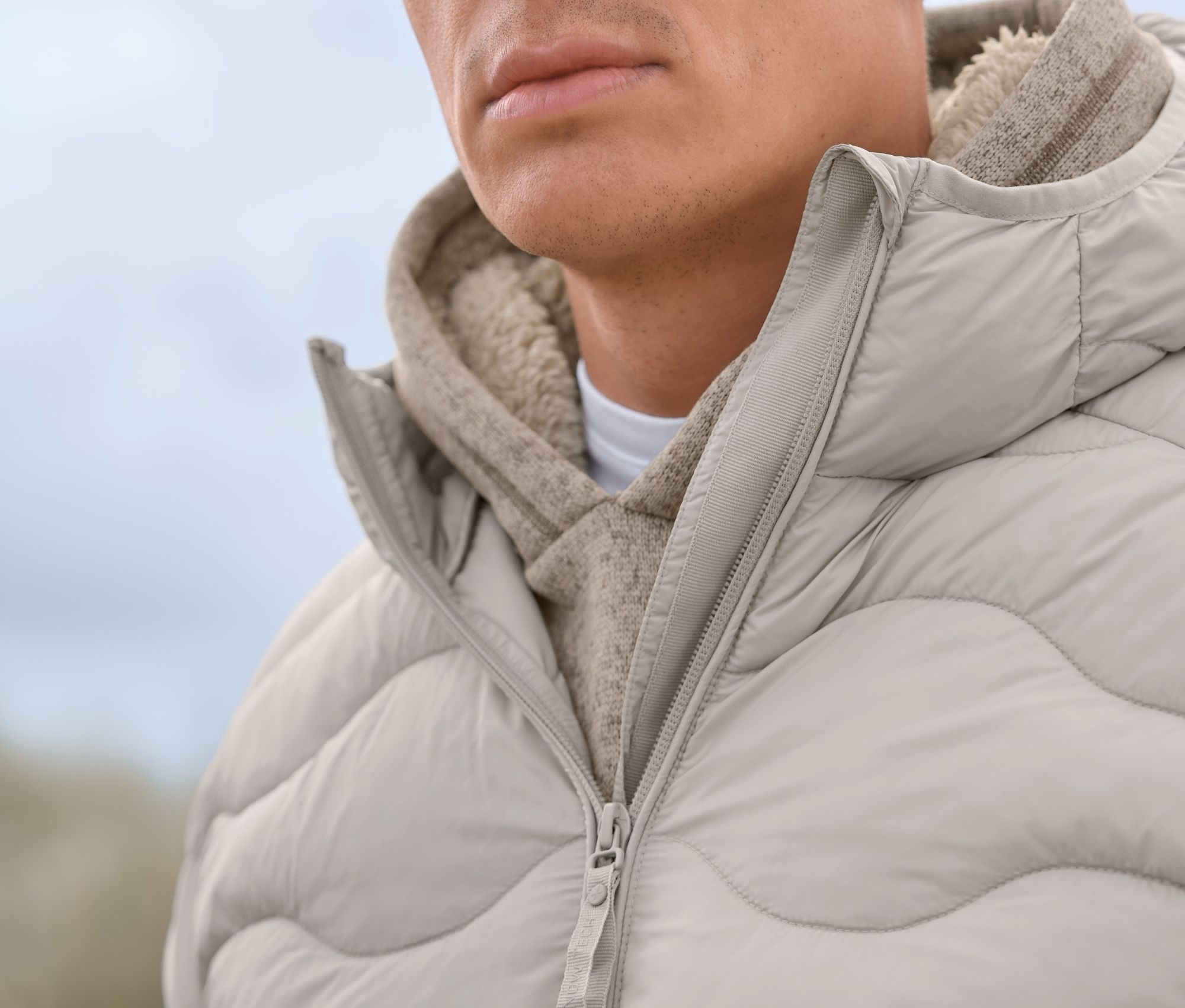 Thumbnail - Tchibo - Strickfleece-Midlayer - Herren - Gr. XXL - beige
