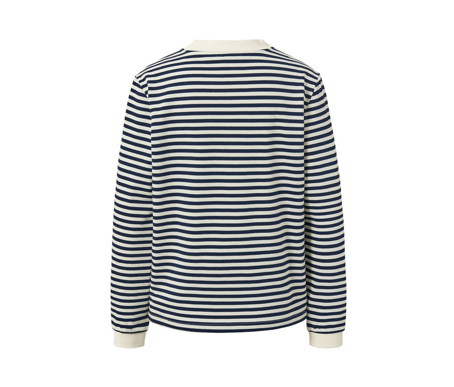 Gestreiftes Sweatshirt mit langen Ärmeln.