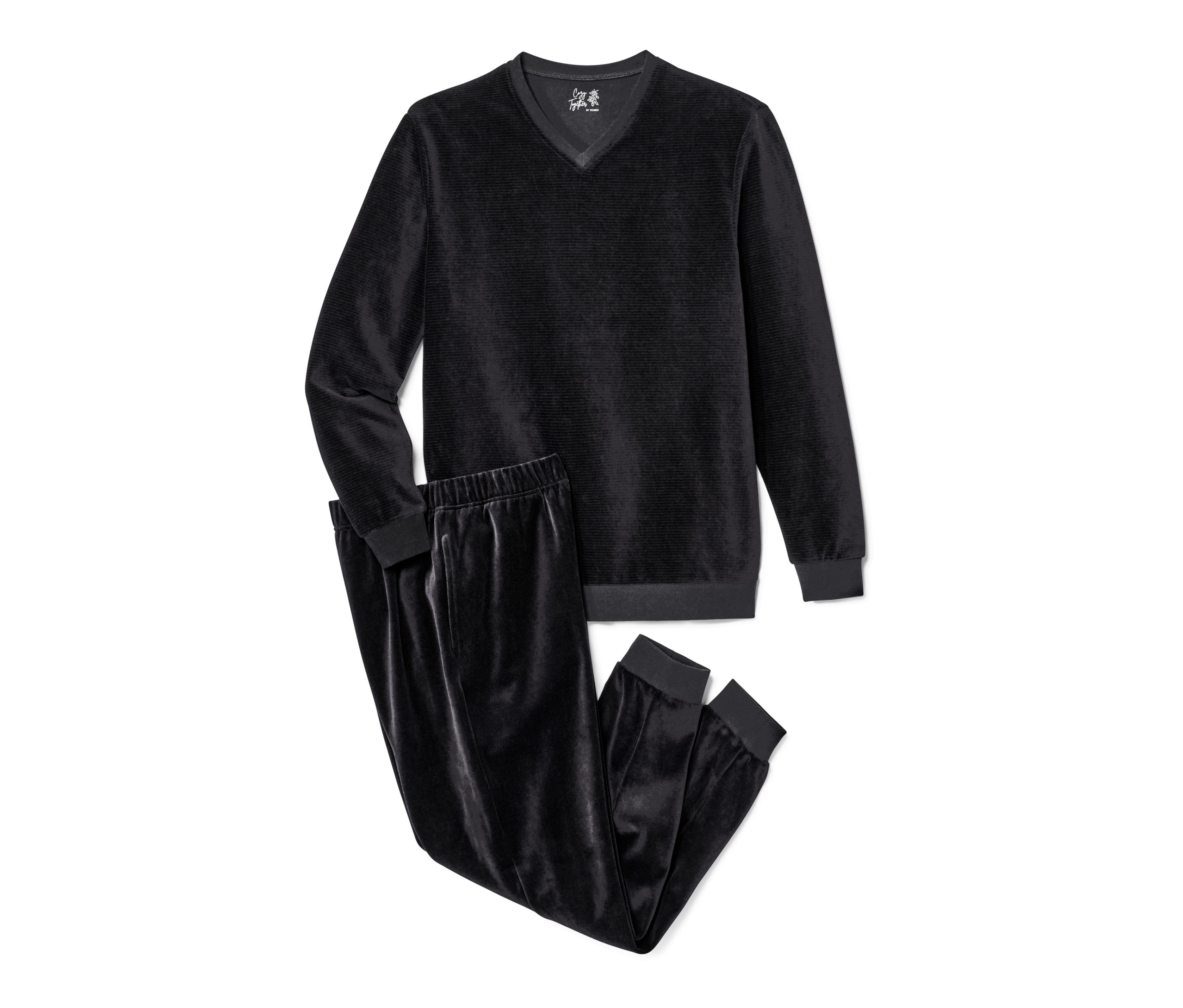 Tchibo - Nicki-Pyjama - Herren - Gr. L - schwarz