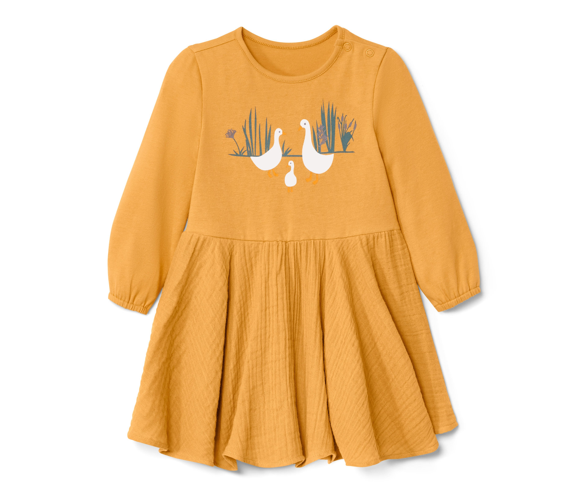 Tchibo - Baby-Webkleid - Baby - Gr. 50/56 - gelb