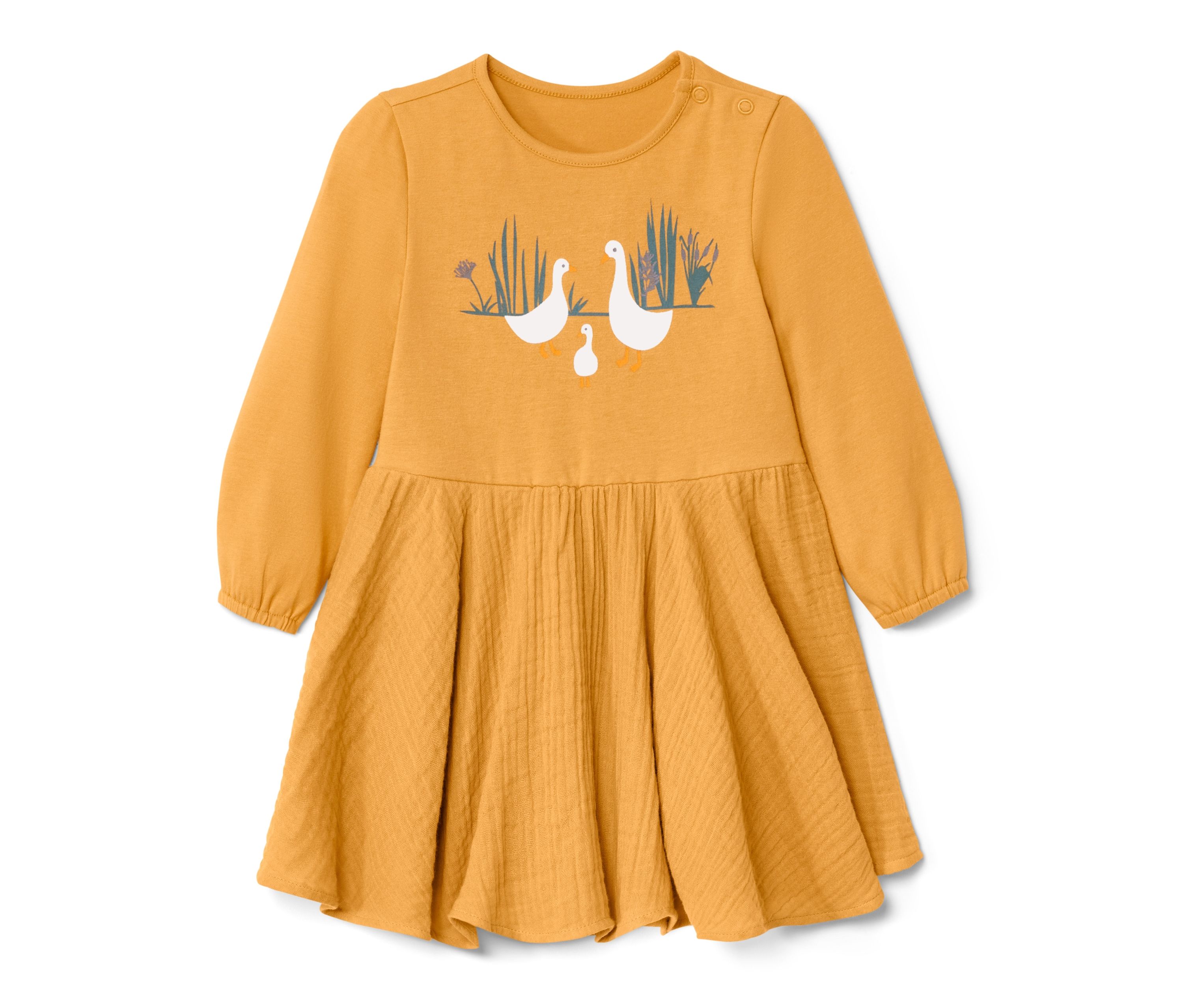 Tchibo - Baby-Webkleid - Mädchen - Gr. 86/92 - gelb