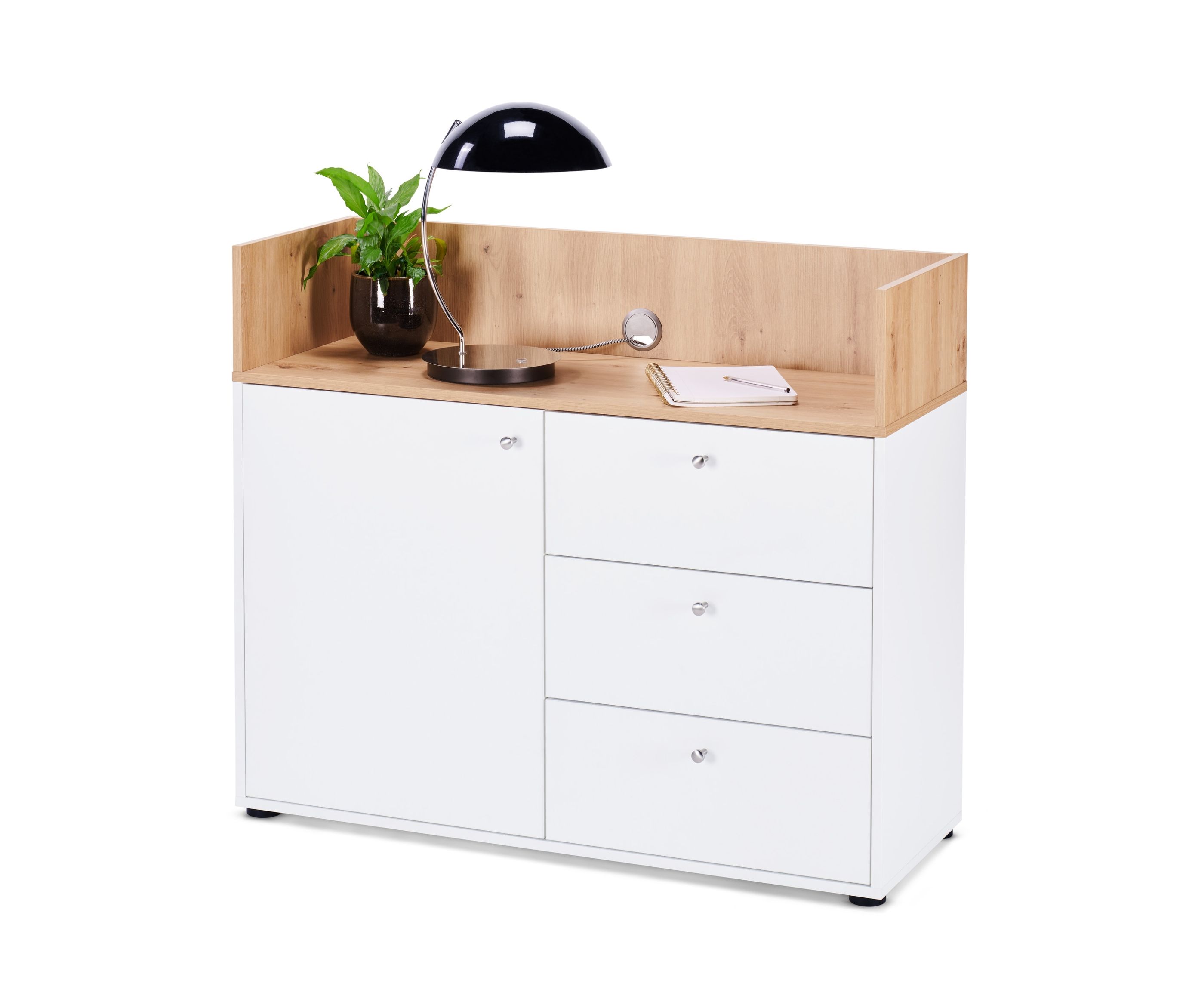 Tchibo - Sideboard mit Schubladen und Tür - 108x40x92cm - braun - Holz