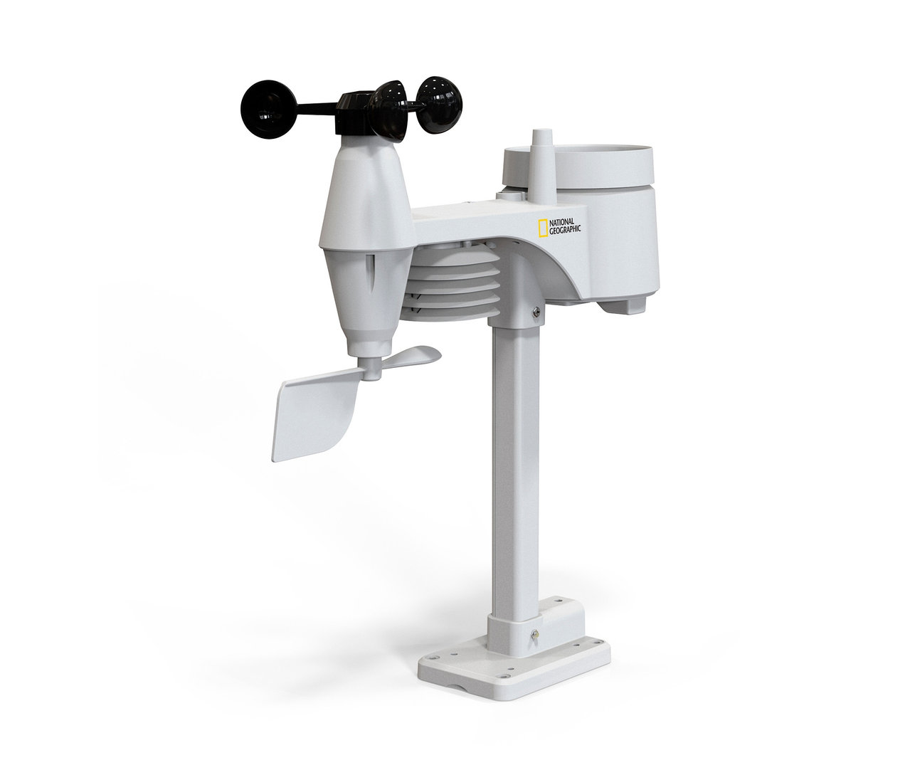 Detailansicht einer NATIONAL GEOGRAPHIC Color-Display 5-in-1-Funk-Wetterstation.
