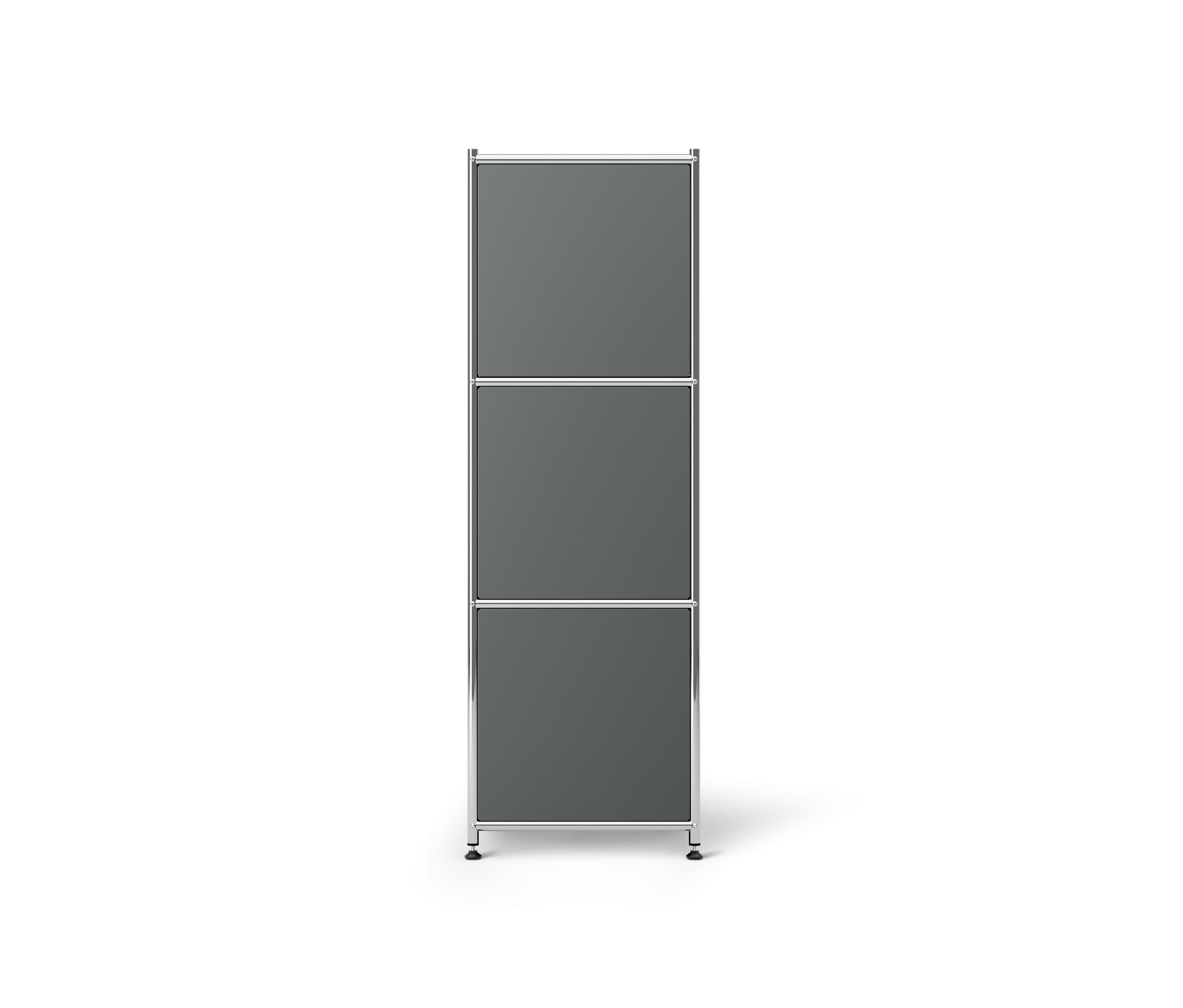 Thumbnail - Tchibo - Kommode Metall »Cn3« mit versetzbaren Klappenfächern - 152x40x120,5cm - chrom - Stahl / Stahl / Aluminium