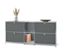 Sideboard Metall »CN3« mit 4 Klappenfächern, grau - Matt grau