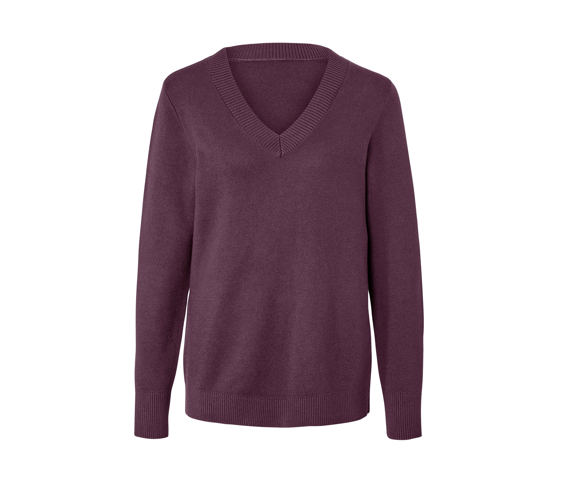 Strickpullover - Damen - Gr. M - dunkellila - dunkellila