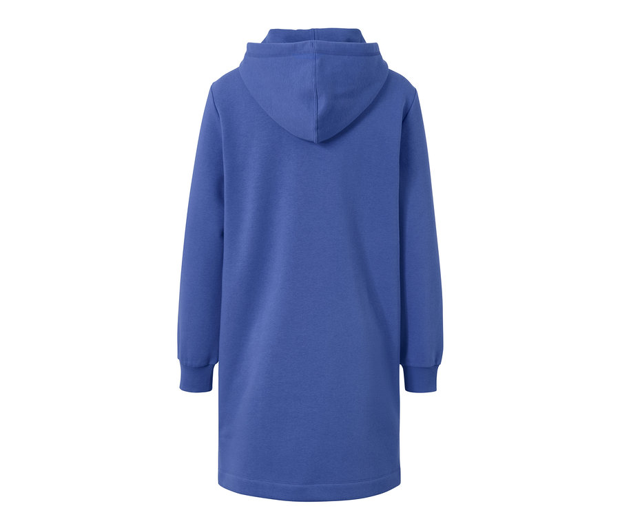 Blaues Loungewear-Kleid von hinten.