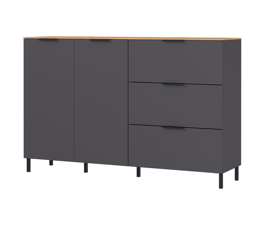 Kleines, graphitfarbenes Sideboard »CALIFORNIA«.