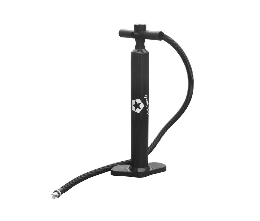 Schwarze SUP-Board »Devil« Pumpe mit Schlauch.