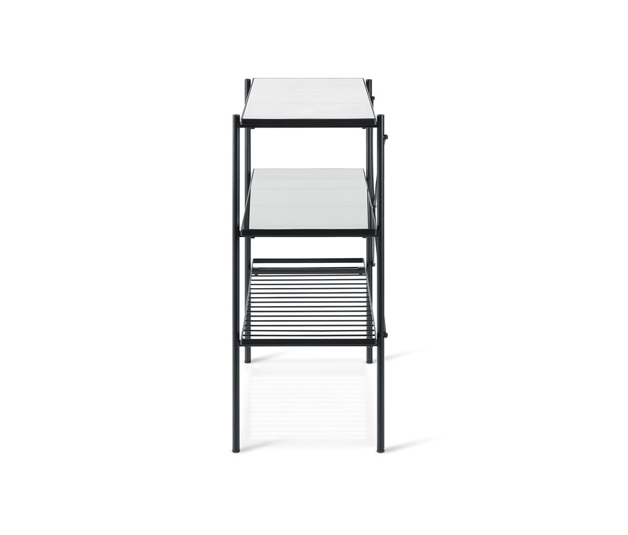 Konsole, Breite ca. 120 cm mit drei Ablageflächen.