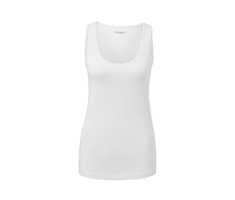 Weißes Tanktop. 2 Tops, schwarz und weiß