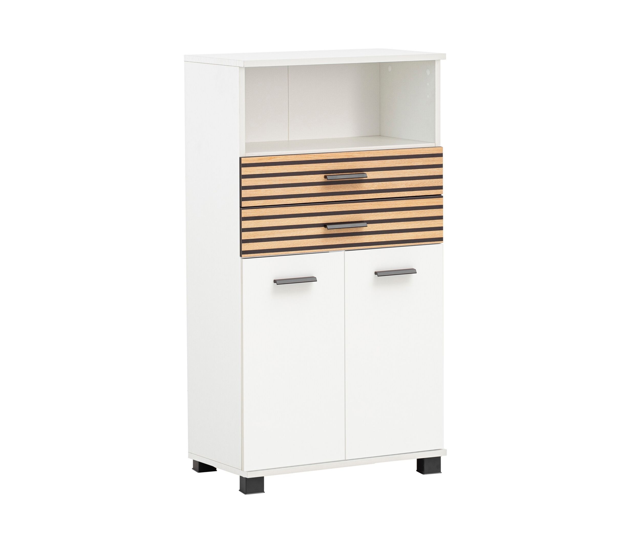 Tchibo - Highboard »Katta« - 60x32,5x110,5cm - schwarz - Holz / Metall / Kunststoff