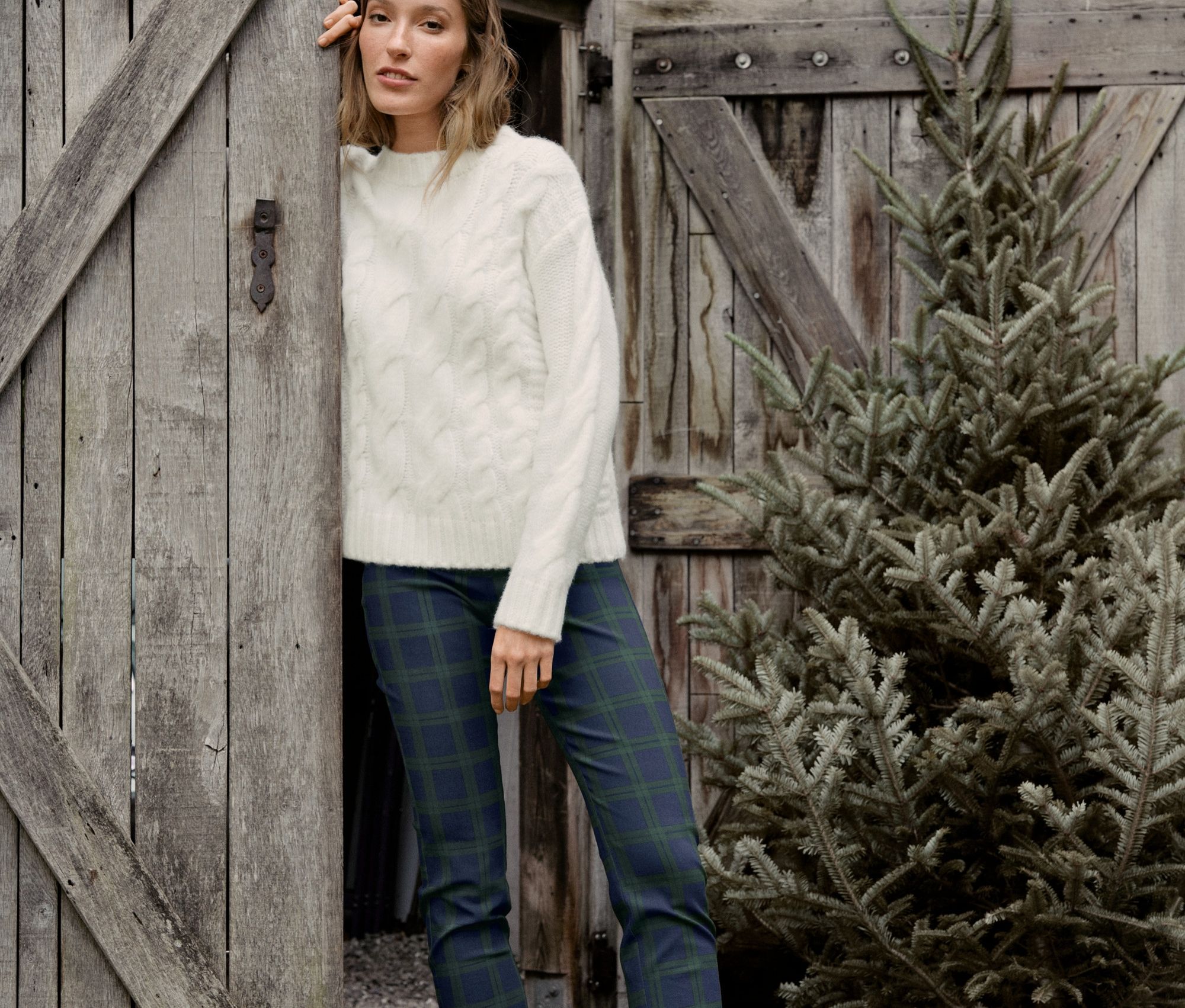Thumbnail - Tchibo - Strickpullover mit Zopfmuster - Damen - Gr. M - creme